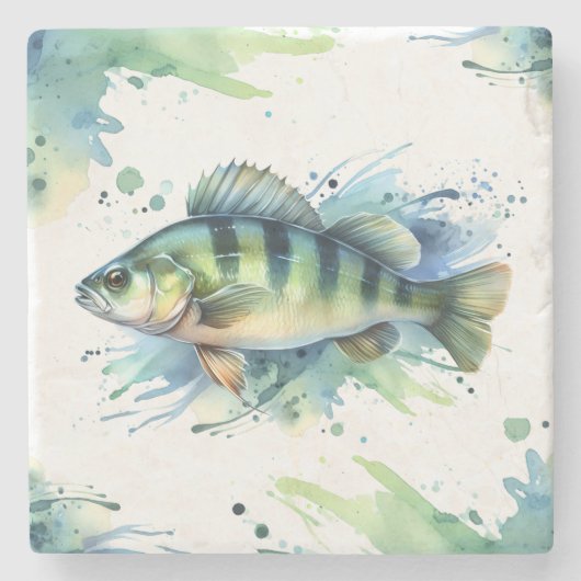 Onderzetter - Waterverf Serie: Perch (Voorkant)