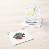 Onderzetter - Waterverf Serie: Piranha (Insitu)