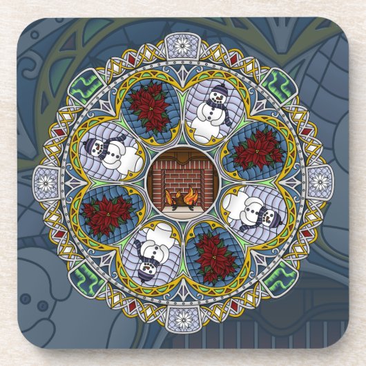 Onderzetter Winter Nouveau Square (Voorkant)