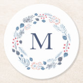 Onderzetter winterfoliemonogram (Voorkant)