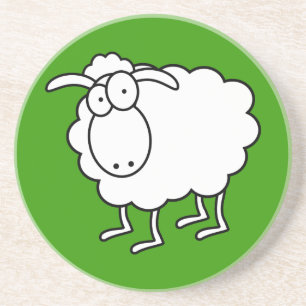 Onderzetter witte schapen