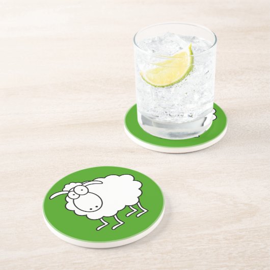 Onderzetter witte schapen (Zijkant)