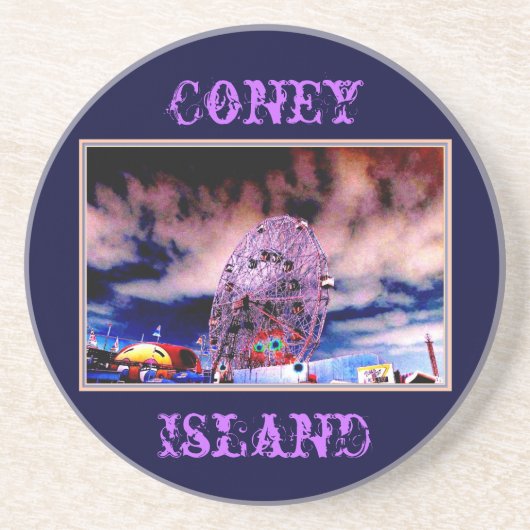 onderzetter "Wonder Wheel & Sky" (Voorkant)