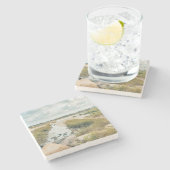 Onderzetter - Zachte tonen van een kustlandschap (Zijkant)