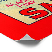 Onderzetter zalmlabel poster (Hoek)