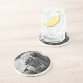 Onderzetter zandsteen Drink/leeuw (Zijkant)