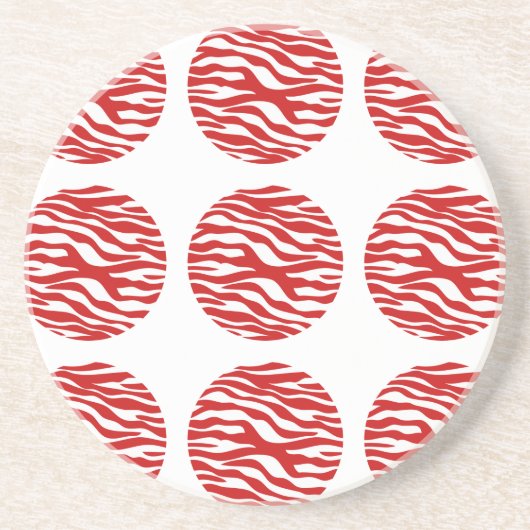 Onderzetter Zebra Print Polka Dots (Voorkant)