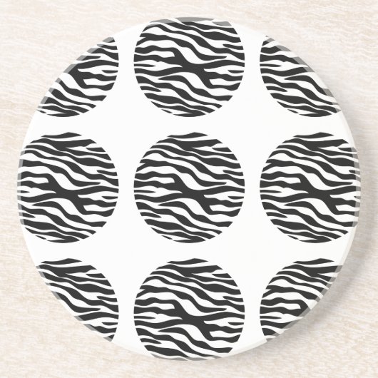 Onderzetter Zebra Print Polka Dots (Voorkant)