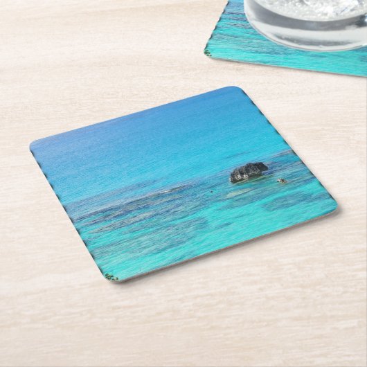 Onderzetter ~ Zee van blauw (Schuin)