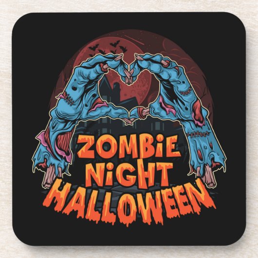 Onderzetter Zombie | Onderzetter Drink van Hallowe (Voorkant)