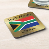 Onderzetter Zuid-Afrika Vlag+Tekst (Linkerzijde)