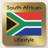 Onderzetter Zuid-Afrika Vlag+Tekst (Voorkant)