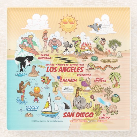 Onderzetter Zuid-Californië (Voorkant)