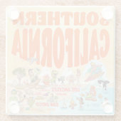 Onderzetter Zuid-Californië Glazen Onderzetter (Achterkant)