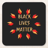 Onderzetter zwart, luciferpapier, zwart (Voorkant)