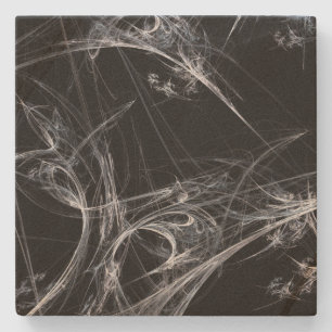 Onderzetter zwart-wit Fractal Square