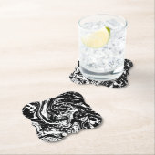 Onderzetter zwart-wit, marmerbaar papier (Insitu)