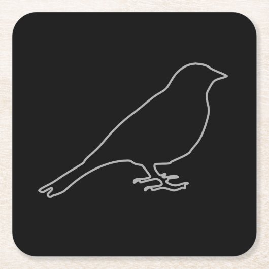 Onderzetter zwarte vogel (Voorkant)