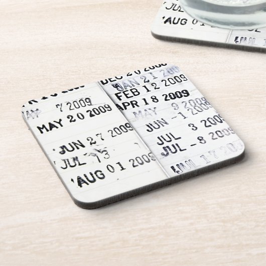 Onderzetters bibliotheekdatumstempel (Linkerzijde)