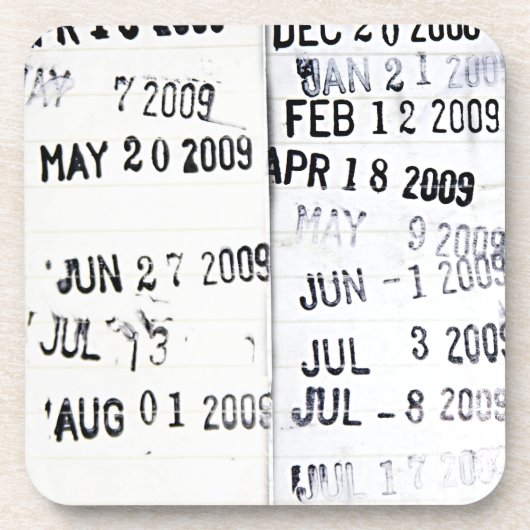 Onderzetters bibliotheekdatumstempel (Voorkant)