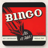 Onderzetters  Bingo Beverage Label Het is een HAIT (Voorkant)