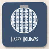 Onderzetters blauw art deco-Ornament (Voorkant)