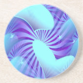 Onderzetters blauw hartpatroon (Voorkant)