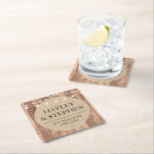 Onderzetters Burlap Lights Rustic Wedding Party (Insitu)