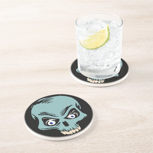 Onderzetters De halve blauwgroen freaky enge gesch (Zijkant)