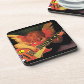 Onderzetters. Elektrische Cherub kunststof Bier Onderzetter (Linkerzijde)