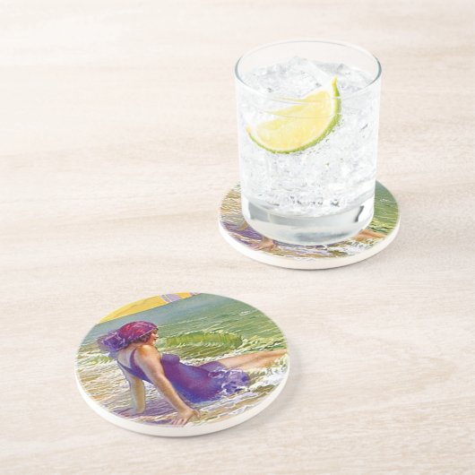 Onderzetters Flapper Beach plum Swimsuit cadeaus (Zijkant)