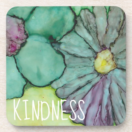 Onderzetters "Flowers Ink 1" (Voorkant)