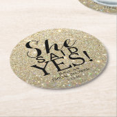 Onderzetters - Glitter Vrijgezellenfeest - Ze zei (Gebogen)