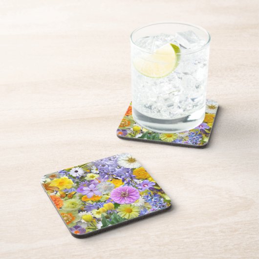 Onderzetters - Hard plastic - Bloemen en botervlie (Rechterzijde)