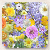 Onderzetters - Hard plastic - Bloemen en botervlie (Voorkant)