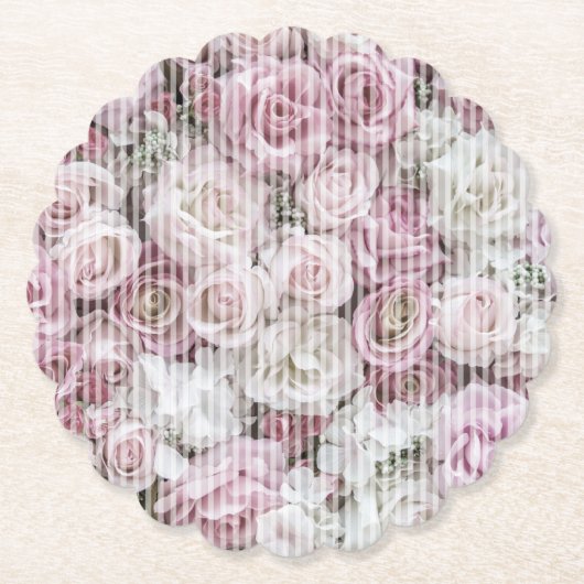 Onderzetters - Kartonnen - Victoriaans Rozen Colla (Voorkant)