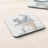 Onderzetters "London/Dog Waterverf Sketch" (Linkerzijde)
