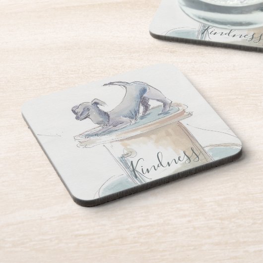 Onderzetters "London/Dog Waterverf Sketch" (Linkerzijde)