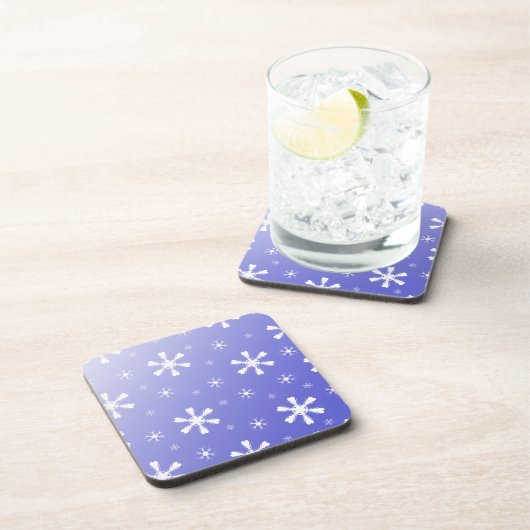 Onderzetters met blauwe sneeuwvlokken (Rechterzijde)