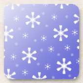 Onderzetters met blauwe sneeuwvlokken (Voorkant)