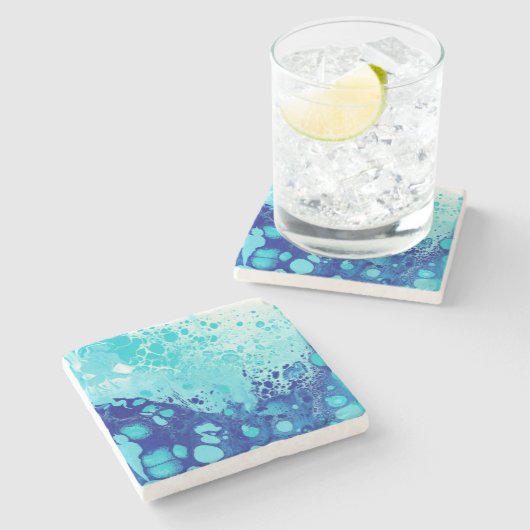 Onderzetters met blauwe steen (Zijkant)