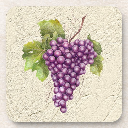 Onderzetters met getextureerde druiven (Voorkant)