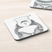 Onderzetters met het Afbeelding van het Beer Panda (Linkerzijde)