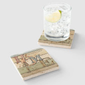 Onderzetters met hoofdletters van hout (Zijkant)