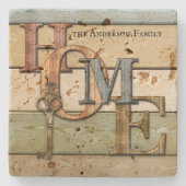 Onderzetters met hoofdletters van hout (Voorkant)