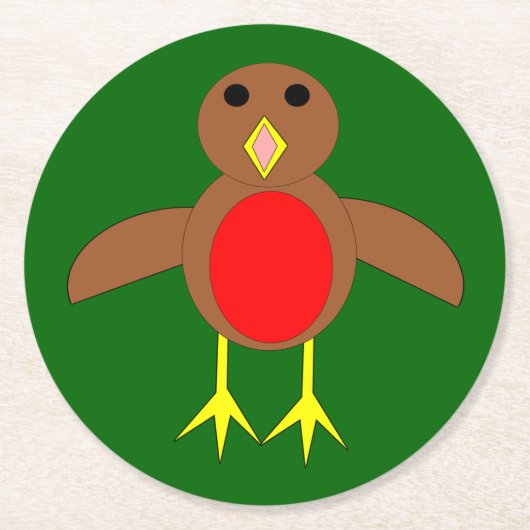 Onderzetters met kerstRobin Paper (Voorkant)