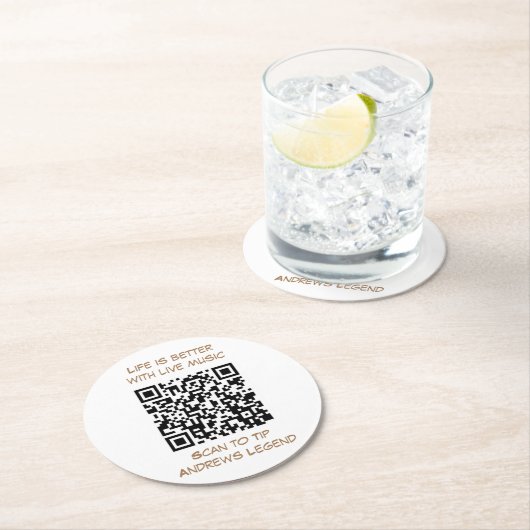 Onderzetters met QR-code voor drinken op de balk (Insitu)