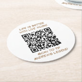 Onderzetters met QR-code voor drinken op de balk (Gebogen)