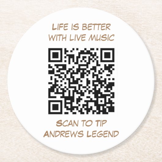 Onderzetters met QR-code voor drinken op de balk (Voorkant)