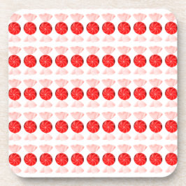 Onderzetters met rood Snoep (een set van 6)